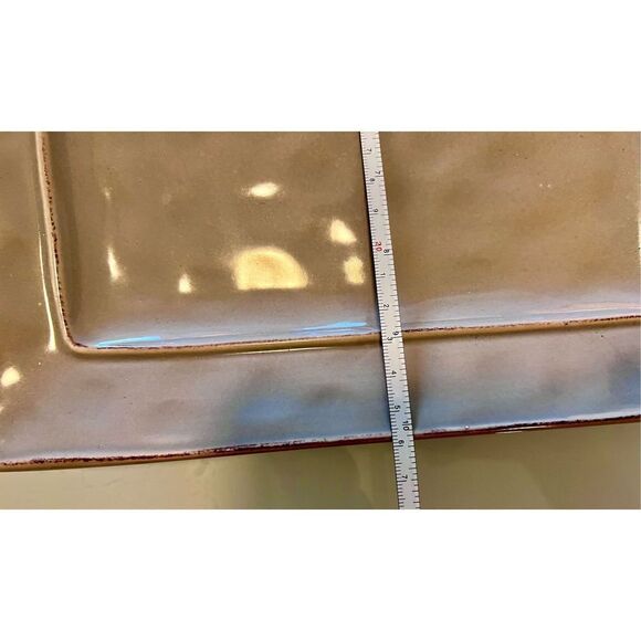 Pier 1 Martillo Fog Square 2 Dinner Plate & 2 Salad Plates NOS Set of 4 Disconti - Picture 10 of 10